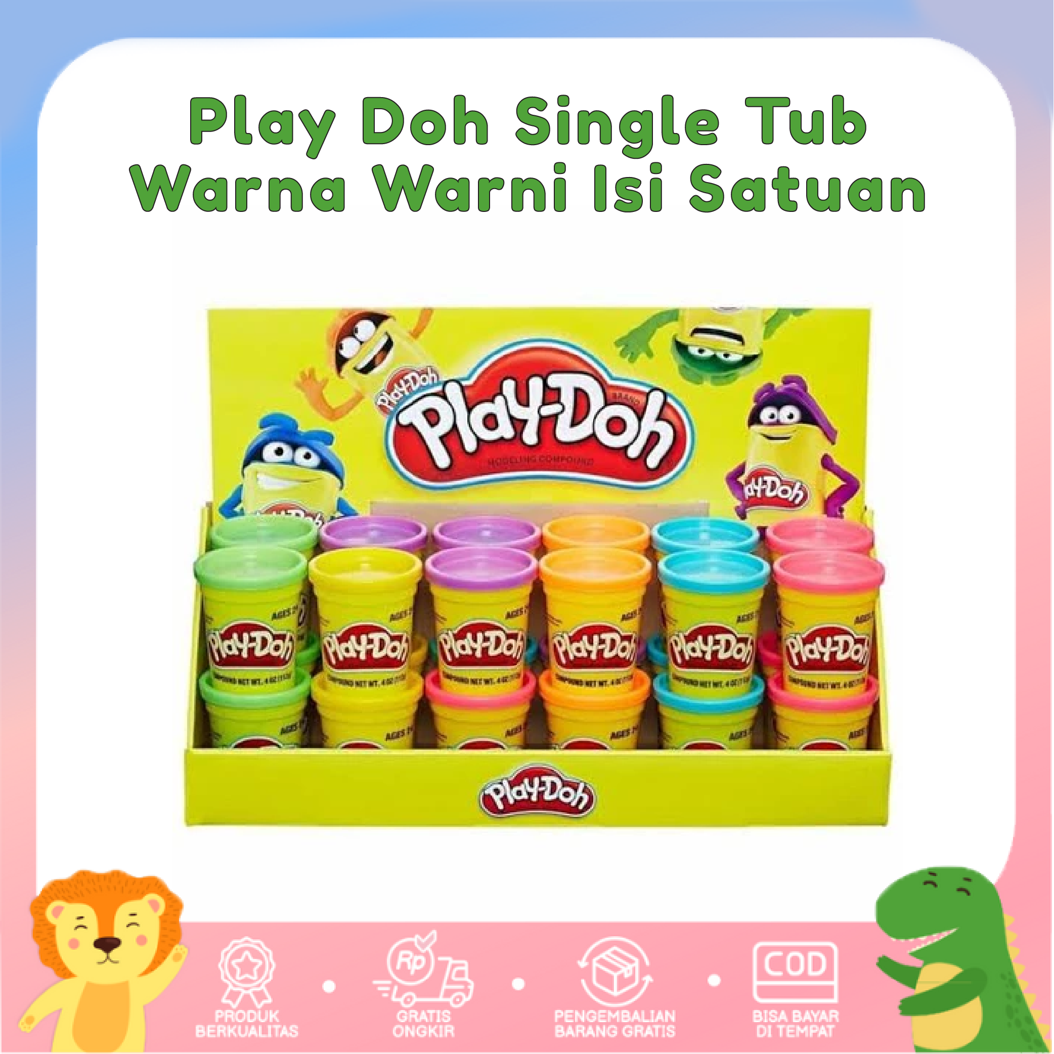 Jual PlayDoh Set Original Hasbro - Mainan Pay Doh Lilin Plastisin Anak -  Animal - Kota Bekasi - Kitsune Toy Store