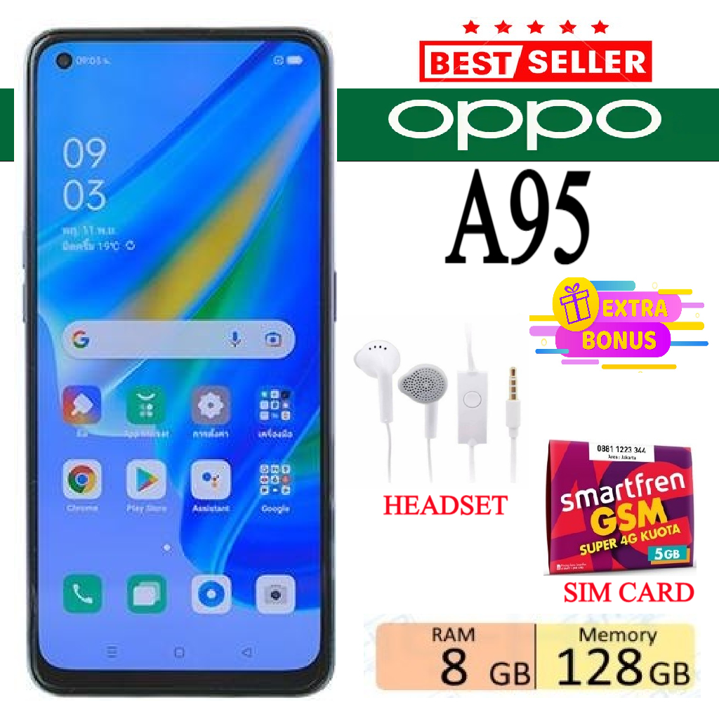 Oppo A95 Ram 8/128 GB fullset warranty-promo Harga  1,782,000 Ringgit*Penghantaran Percuma