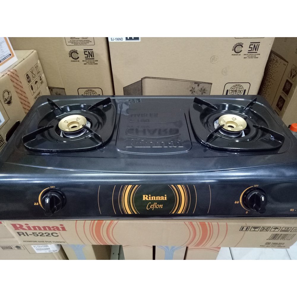 Kompor Gas Rinnai Tipe RI- 522 C // Kompor Rinnai Terbaru// Kompor Rinnai 2  Tungku/ kompor gas rinai 2 tungku cuci gudang | Lazada Indonesia
