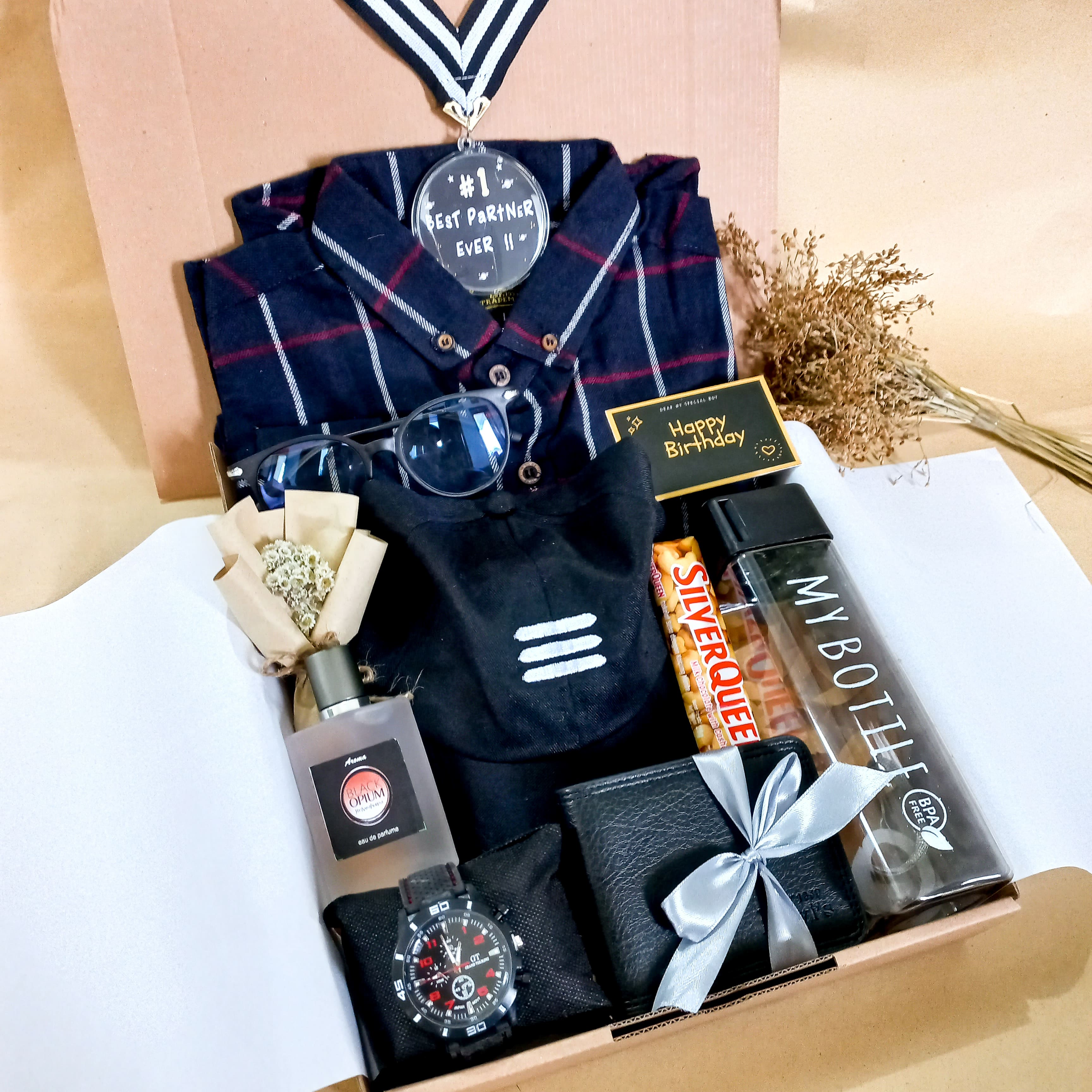 Hampers Kado Ulang tahun Cowok / kado Cowok Flanel Murah