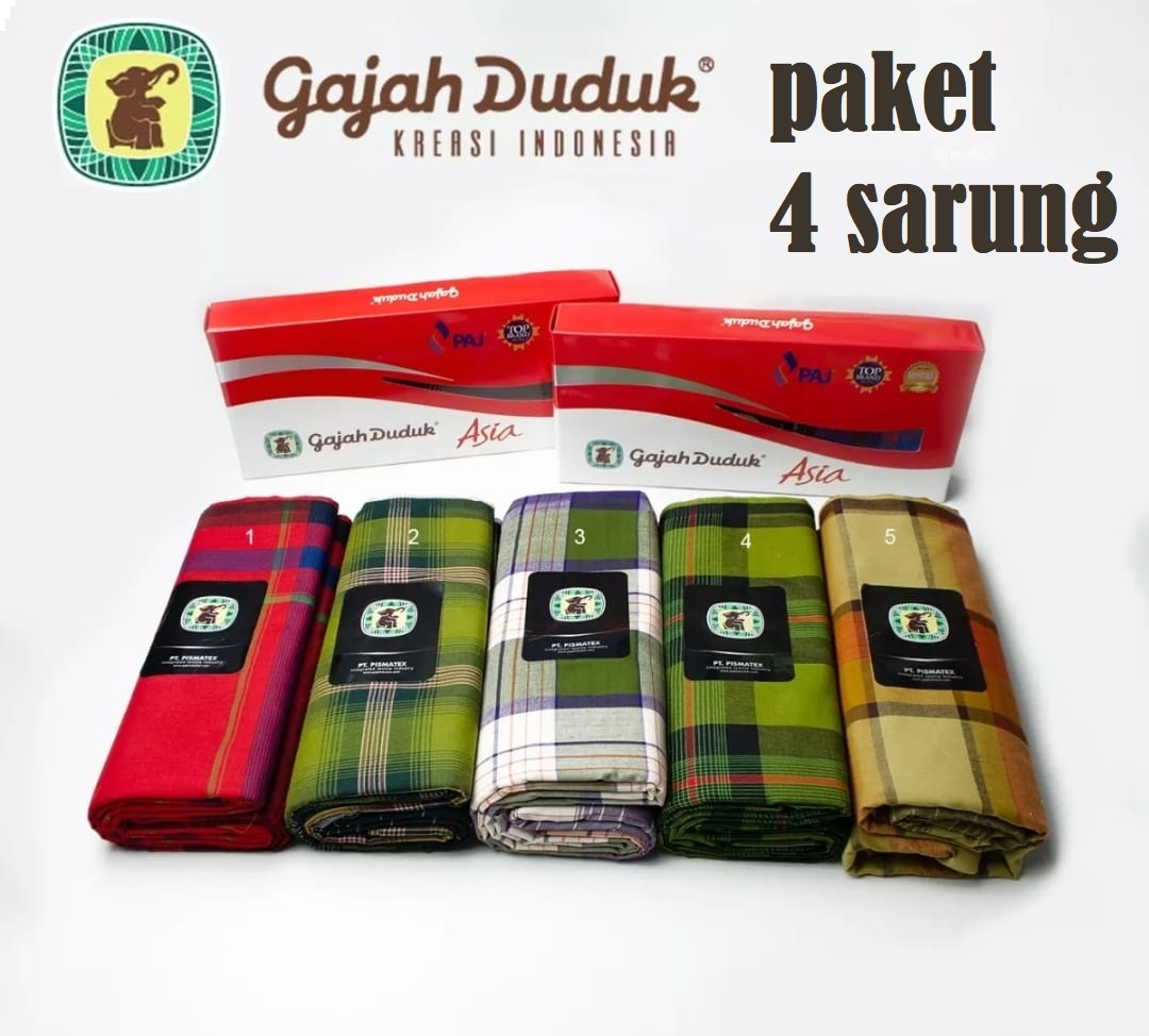 LEBIH HEMAT DAPET 4 PCS SARUNG PRIA DEWASA GAJAH DUDUK PREMIUM TERMURAH / SARUNG THR / SARUNG SHOLAT LEBARAN Harga  29,700 rupiah*Gratis Ongkir