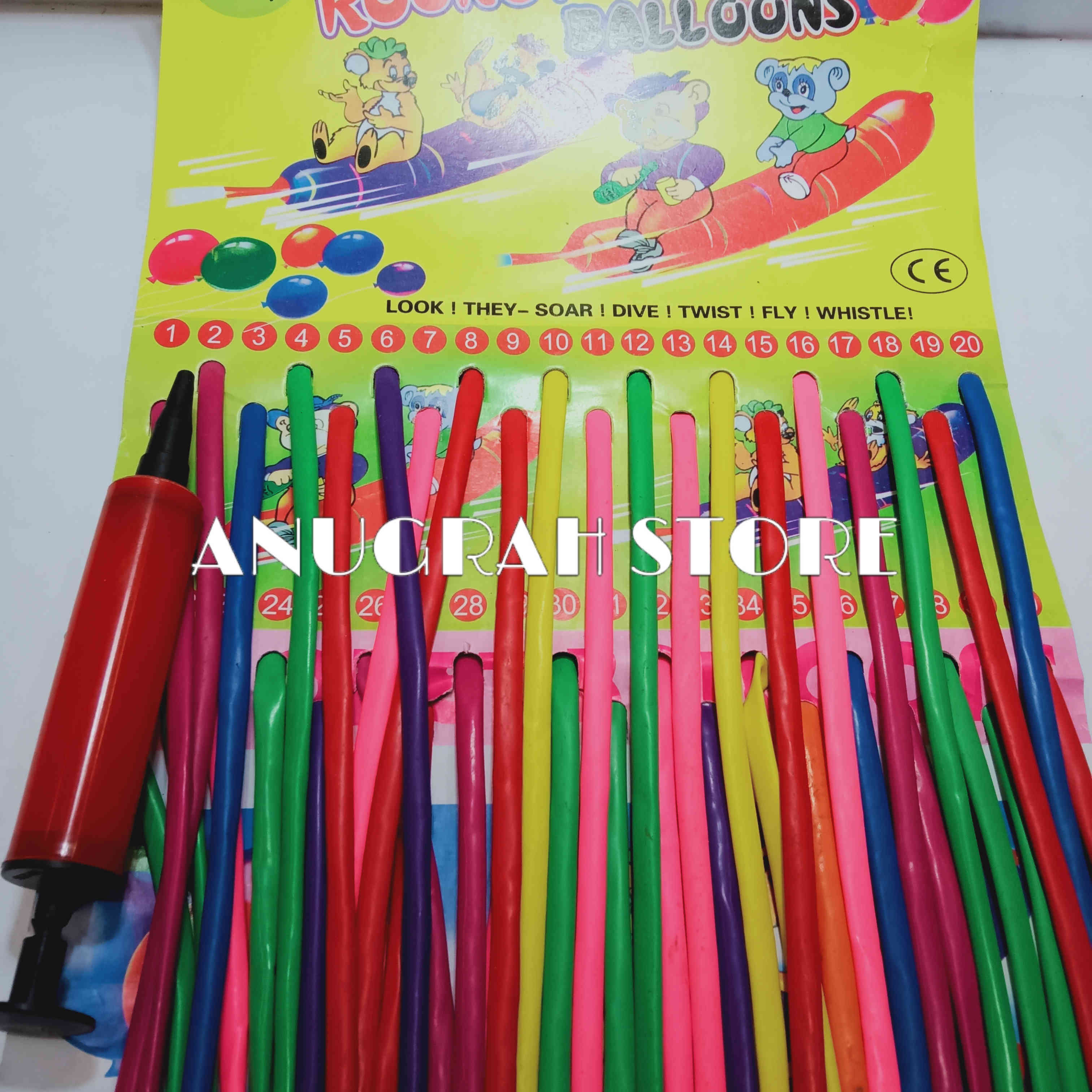 MAINAN BALON PANJANG PENTIL PLUS POMPA 