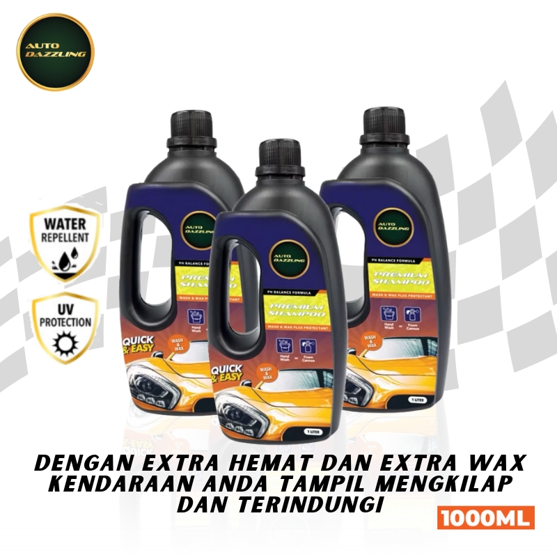Auto Dazzling Paket Bundling 3 pcs Premium Shampo 1 Liter Harga 100,000 Ringgit*Penghantaran Percuma
