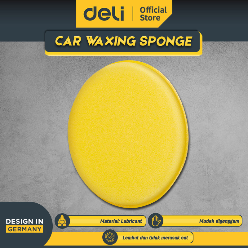 Deli Car Waxing Sponge / Busa Poles Body Mobil Flat 10cm DL882005 Harga 8,200 rupiah*Gratis Ongkir