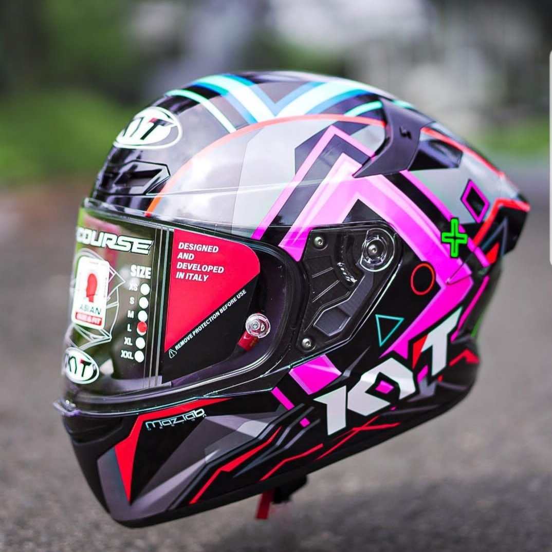 Helm kyt sale pink full face