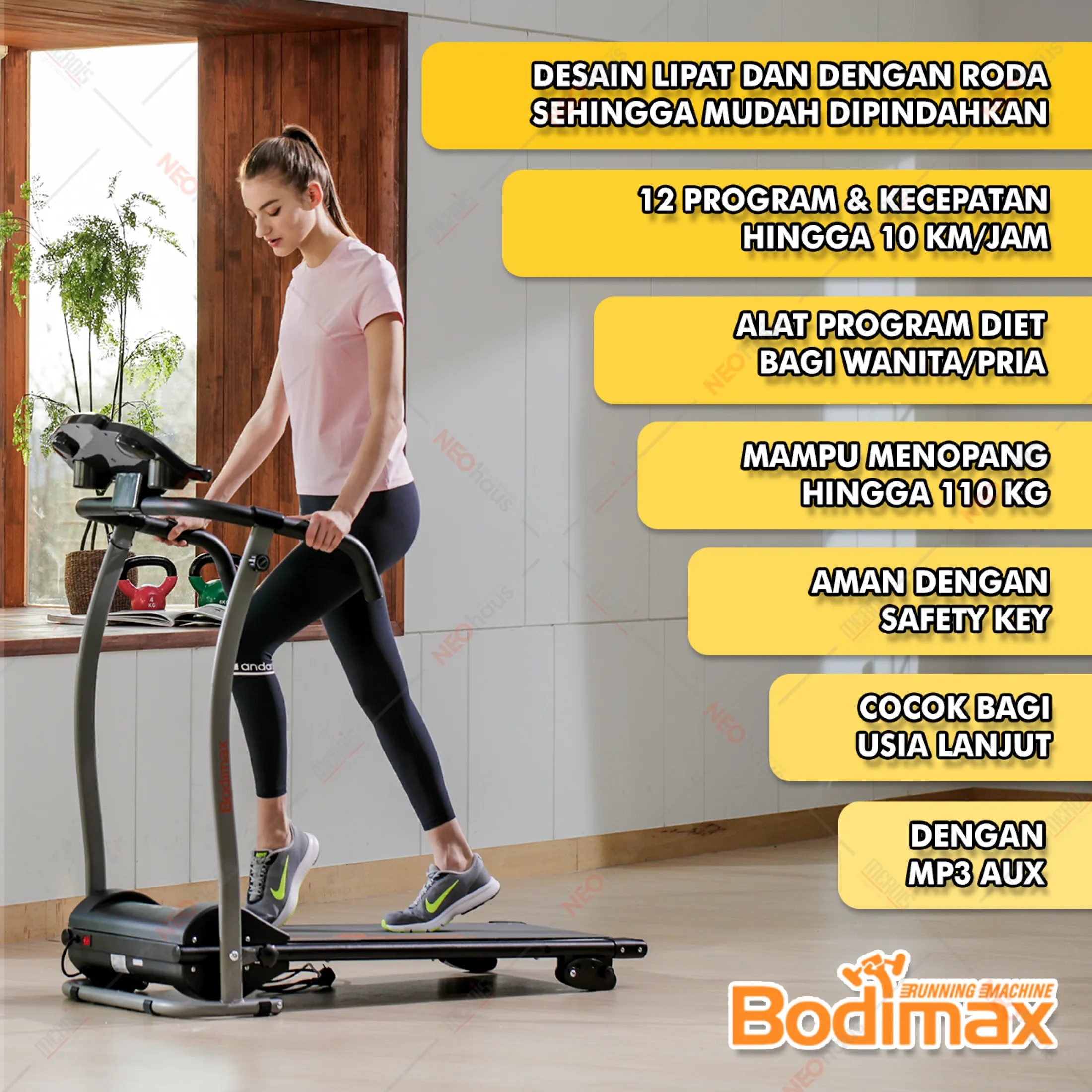 treadmill bodimax running machine