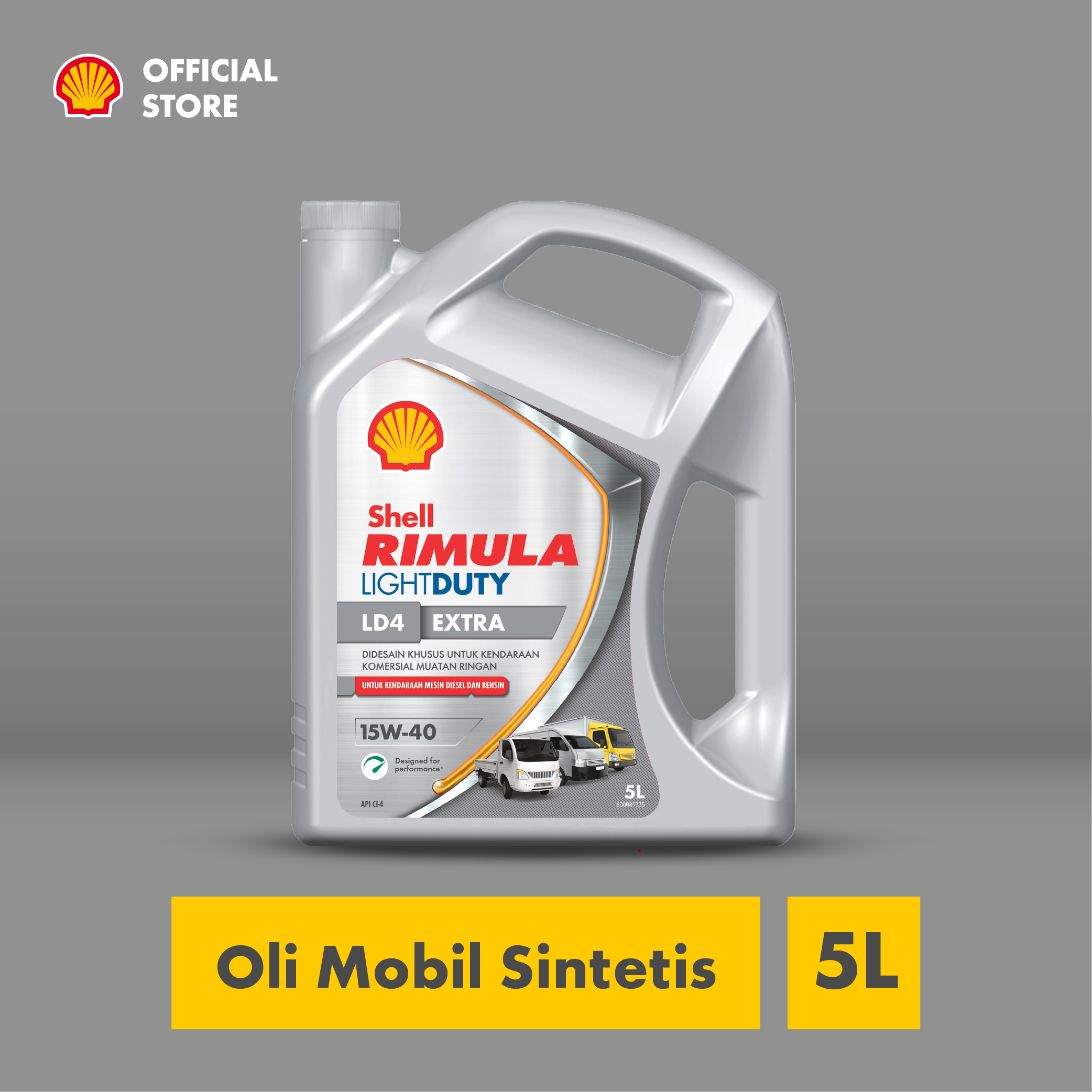 Car engine oil Shell Rimula light duty LD4 extra 15W-40 (5L) Harga 250,000 Ringgit*Penghantaran Percuma