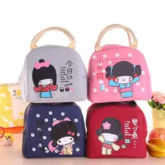 Lunch Bag Japan - Tas Bekal Makan Siang Tas Penyimpanan Organizer Tas Bekal Anak Lucu Tas Bekal Makanan Tas Travelling Tas Penghangat dan Pendingin Makanan dan Minuman Tas Serbaguna Kado Unik Kado Lucu Untuk Anak - Warna Random