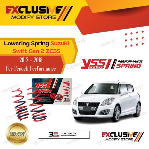 YSS lowering spring kit Suzuki Swift (2012 - 2018) Gen 2 zc3s original Thailand performance per Pendek Harga 3,000,000 rupiah*Gratis Ongkir