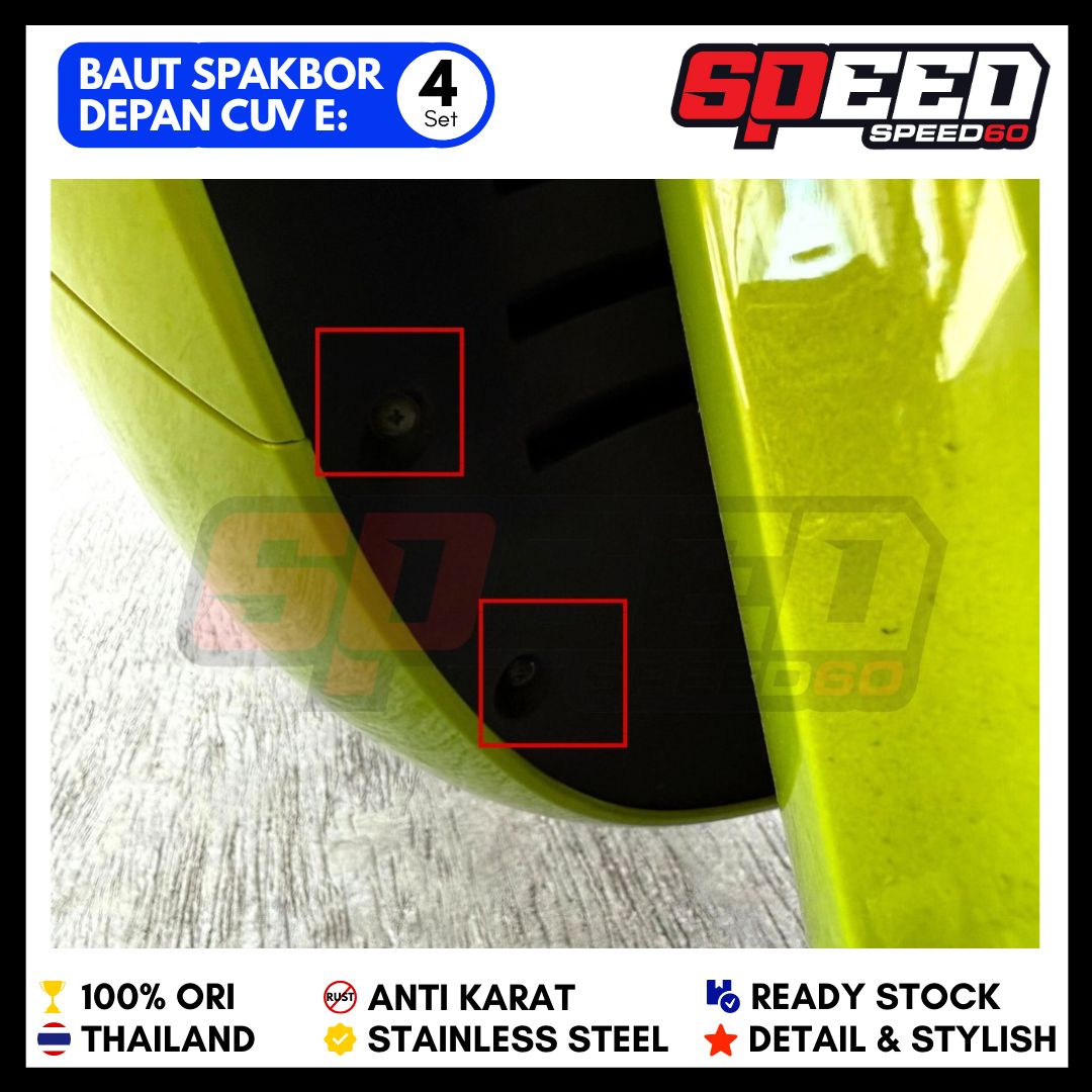 Probolt Front Fender Cover Bolts for Honda Cuv E: by King Nut Stainless Grade 304 Harga 53,500 rupiah*Gratis Ongkir