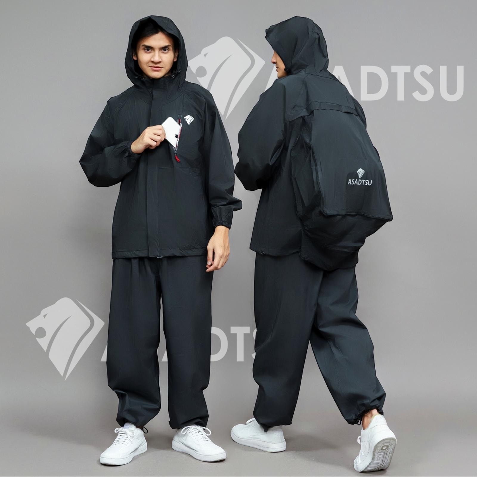 Asadtsu raincoat backpack Turtle Pack adult suit men women waterproof comfortable with backpack ideal for adults can cod Harga 1,000 rupiah*Gratis Ongkir