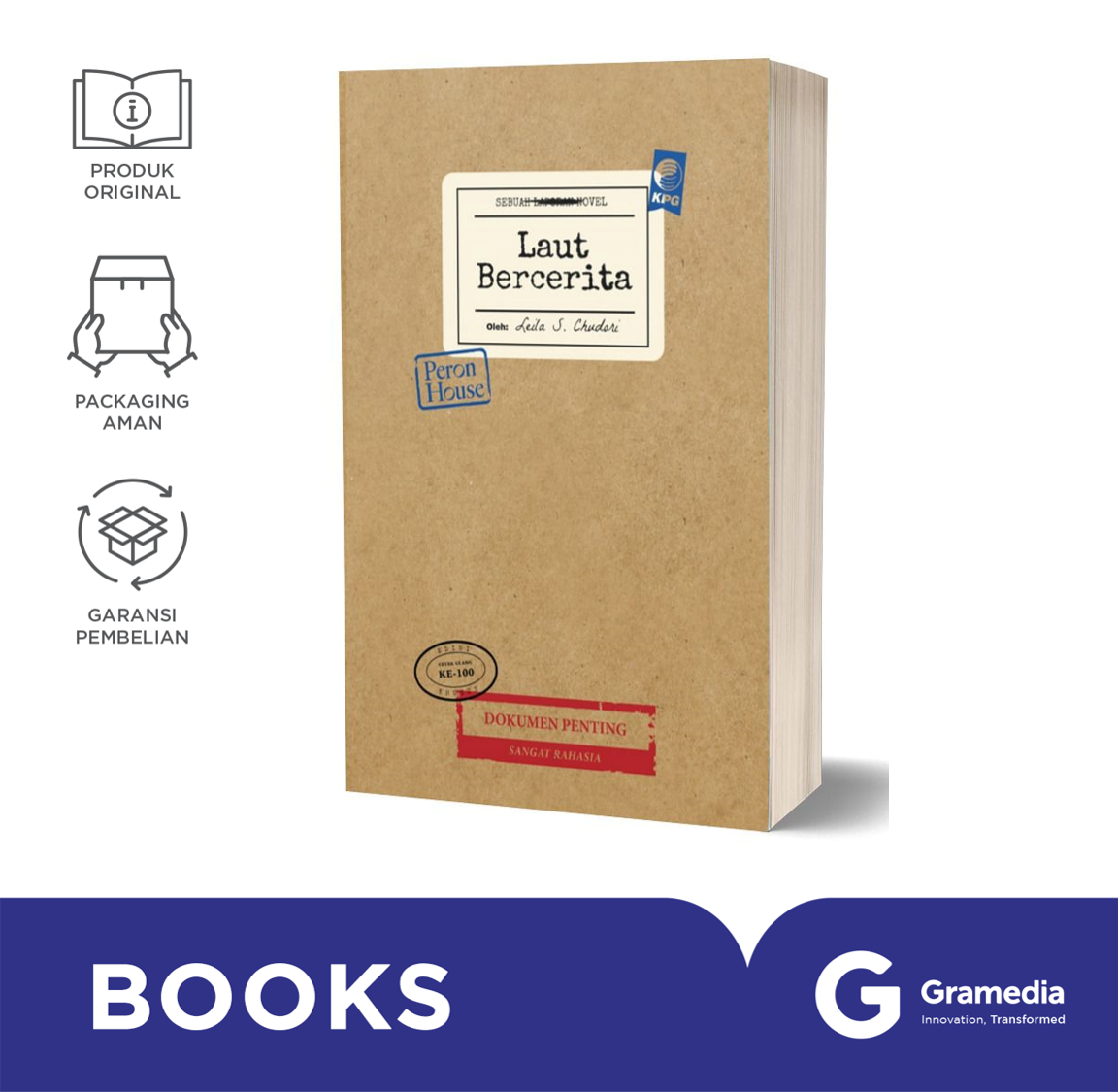 Novel Laut Bercerita (Leila S. Chudori) Harga  142,500 rupiah*Gratis Ongkir