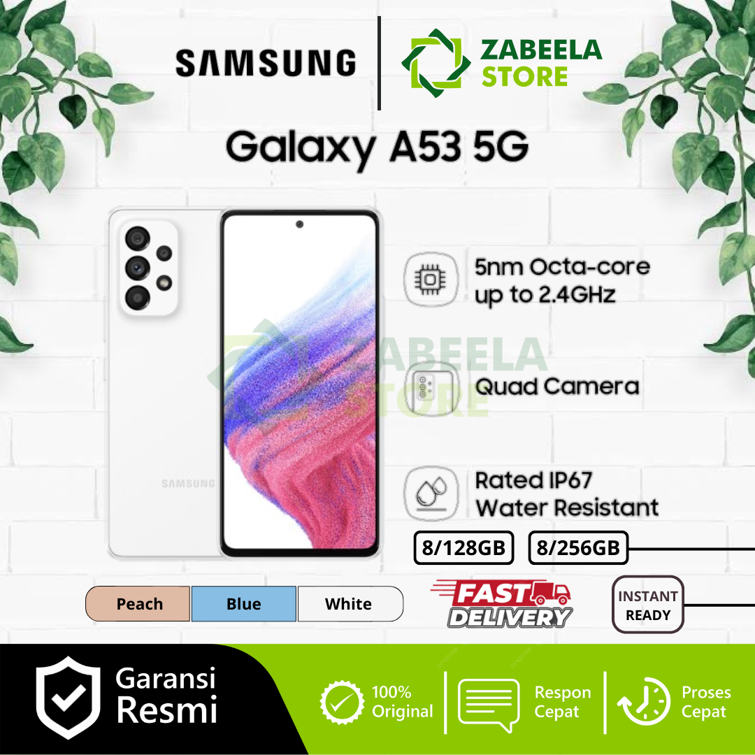 Samsung Galaxy A53 5G NFC 8/128GB 8/256GB New BNIB Garansi Resmi Samsung [SEIN] Giá 4,299,000 Đồng*Miễn phí vận chuyển