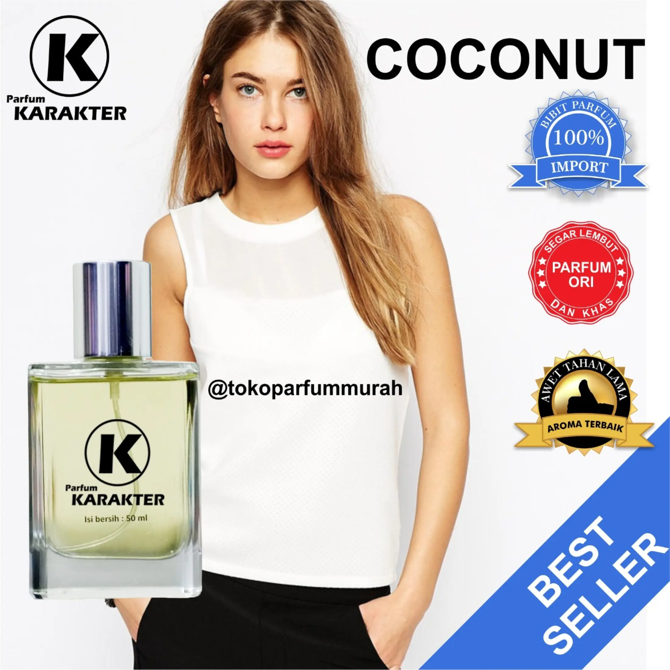 Promo Harga Termurah Parfum Cewek Aroma Coconut 30ml Original Parfum Bibit Wangi Harum Tahan Lama Lazada Indonesia