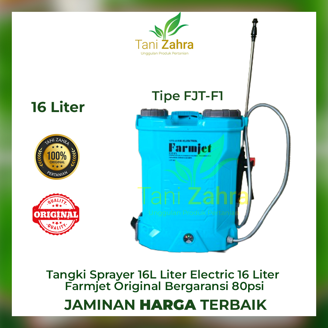 Tengki Tangki Alat Semprot Elektrik Sprayer Elektric Elektrik 16L Framjet Original Pertanian Harga  407,720 rupiah*Gratis Ongkir