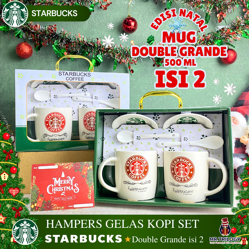 Starbucks Double Grande Heat Resistant Coffee Mug Free Exclusive Box Hampers Aesthetic Coffee Cup Glas…