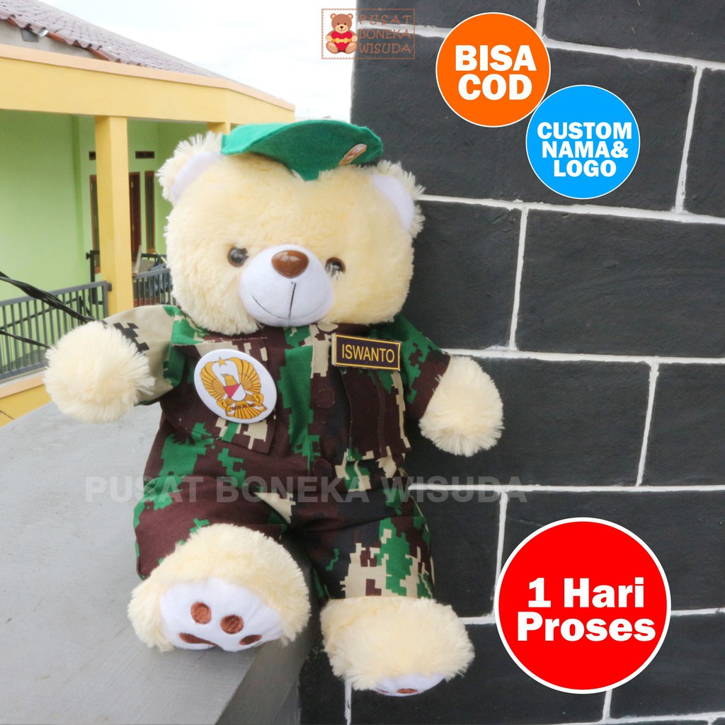 Boneka Wisuda TNI AD AU AL Kopassus Raider Army Boneka Akademi Militer Tentara Boneka Kostrad Akmil Pr…
