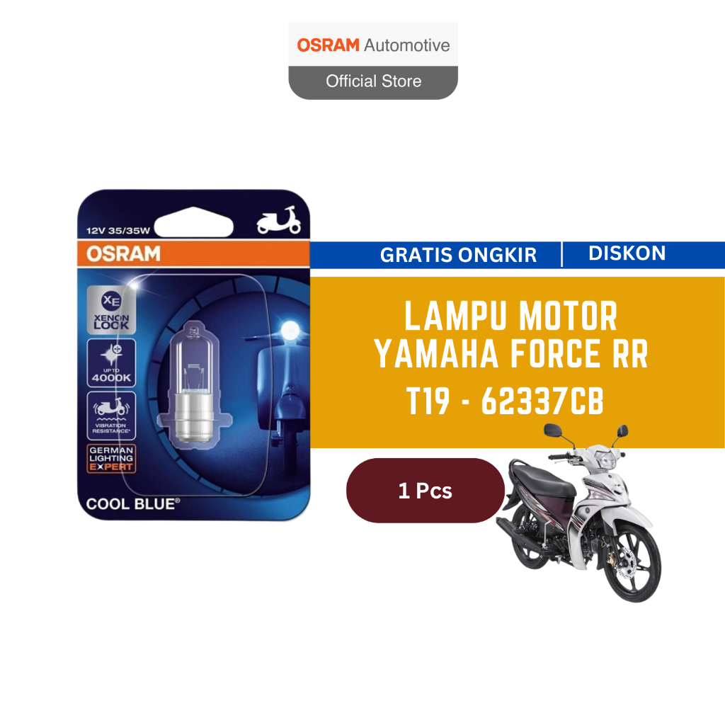 Osram Lampu Depan Motor Yamaha Force RR 2013 on - 62337CB Harga 20,700 Ringgit*Penghantaran Percuma