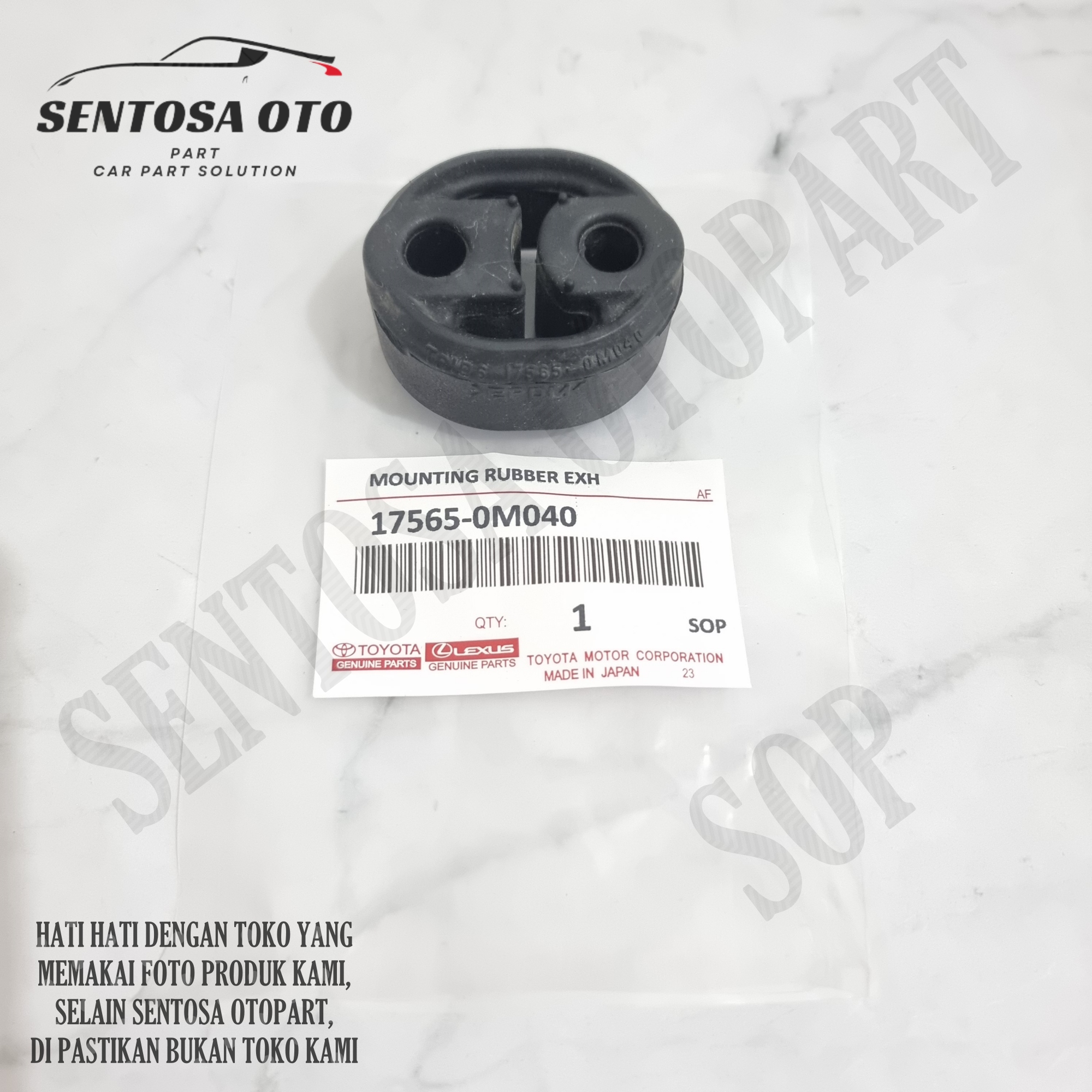 Karet Gantungan Knalpot Vios Limo Yaris New Vios P/N 17565-0M040 Harga  15,000 Ringgit*Penghantaran Percuma