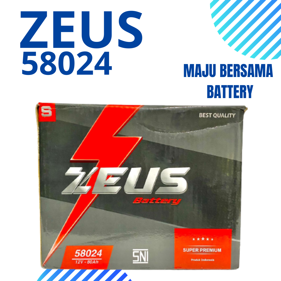 Aki Mobil Chevrolet Spin Diesel Zeus 58024 Accu Basah Harga 1,513,000 rupiah*Gratis Ongkir