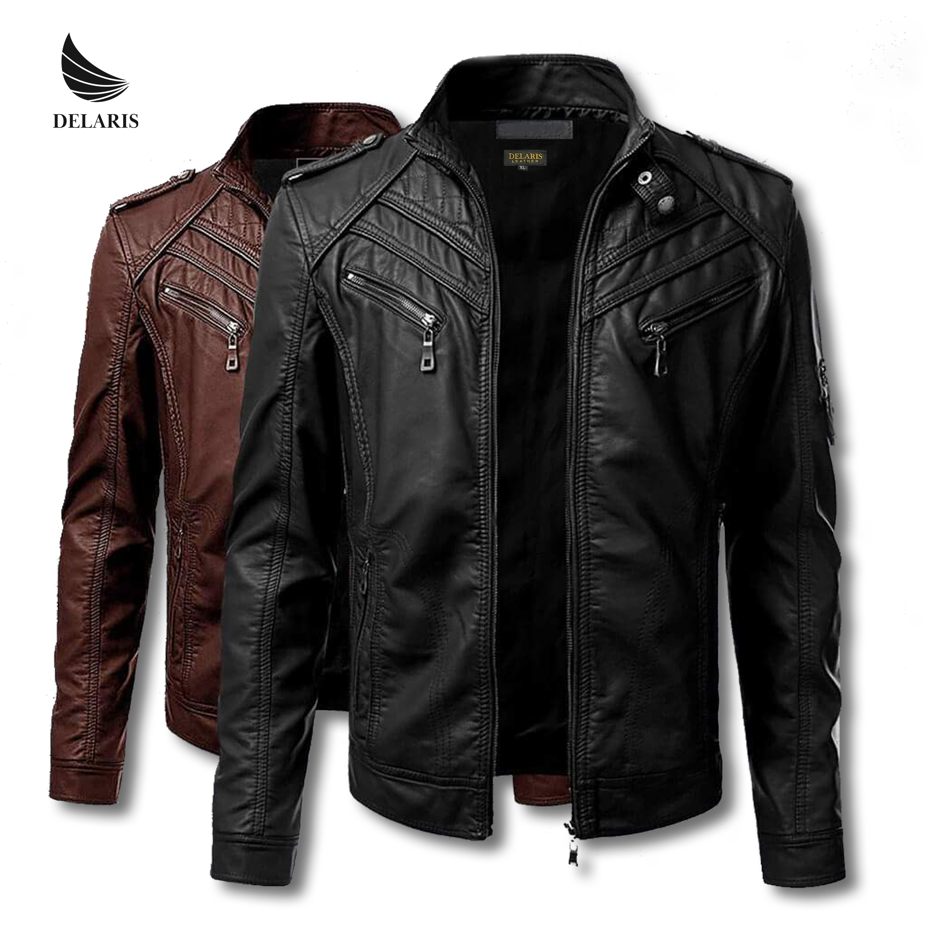 Delaris - Jaket Pria Kulit Viena Model Retro Boy Harga 169,000 rupiah*Gratis Ongkir