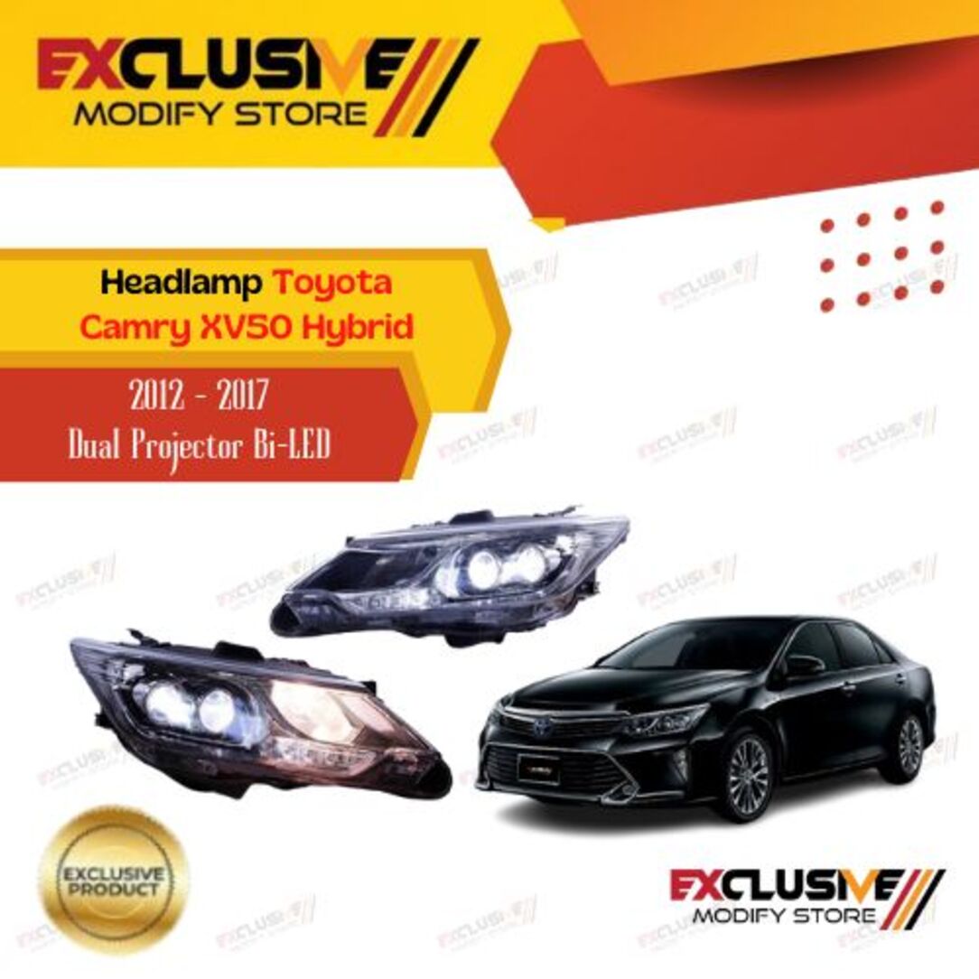 Toyota Camry XV50 hybrid headlamp dual projector bi-led high spec lens Giá 8,150,000 Đồng*Miễn phí vận chuyển