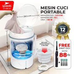 SPEEDS Mesin Cuci Portabel Mesin Pengering Kecil Mini Washing Machine Dinamo 206-24