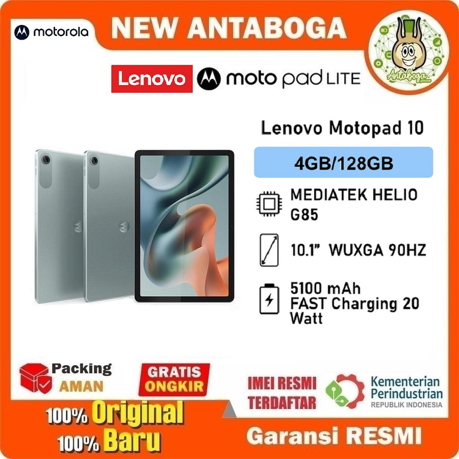 Lenovo motopad Lite 10.1 4/128 GB official warranty Harga 1,765,000 rupiah*Gratis Ongkir