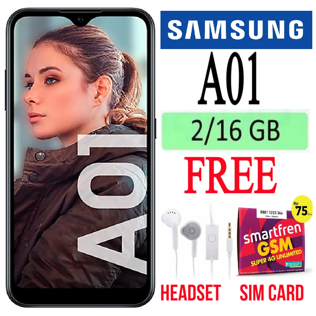 SAMSUNG A01 RAM 2/16 GB FULLSET Bergaransi - FREE SIMCARD - PROMO Giá 1,050,000 Đồng*Miễn phí vận chuyển