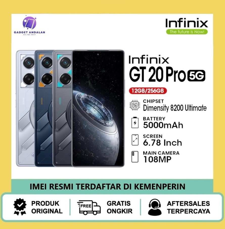 Infinix GT 20 Pro 5G 12/256GB - Dimensity 8200 Ultimate - Amoled 144Hz - 108MP - NFC Harga  3,250,000 Ringgit*Penghantaran Percuma