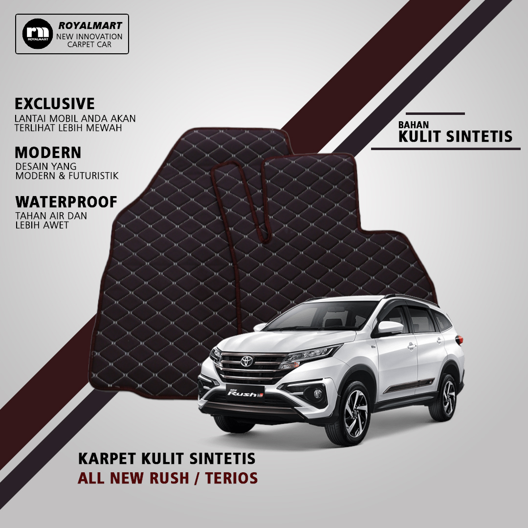 KARPET MOBIL KULIT SINTETIS 2D-TOYOTA ALL NEW RUSH/DAIHATASU TERIOS Harga 740,000 rupiah*Gratis Ongkir