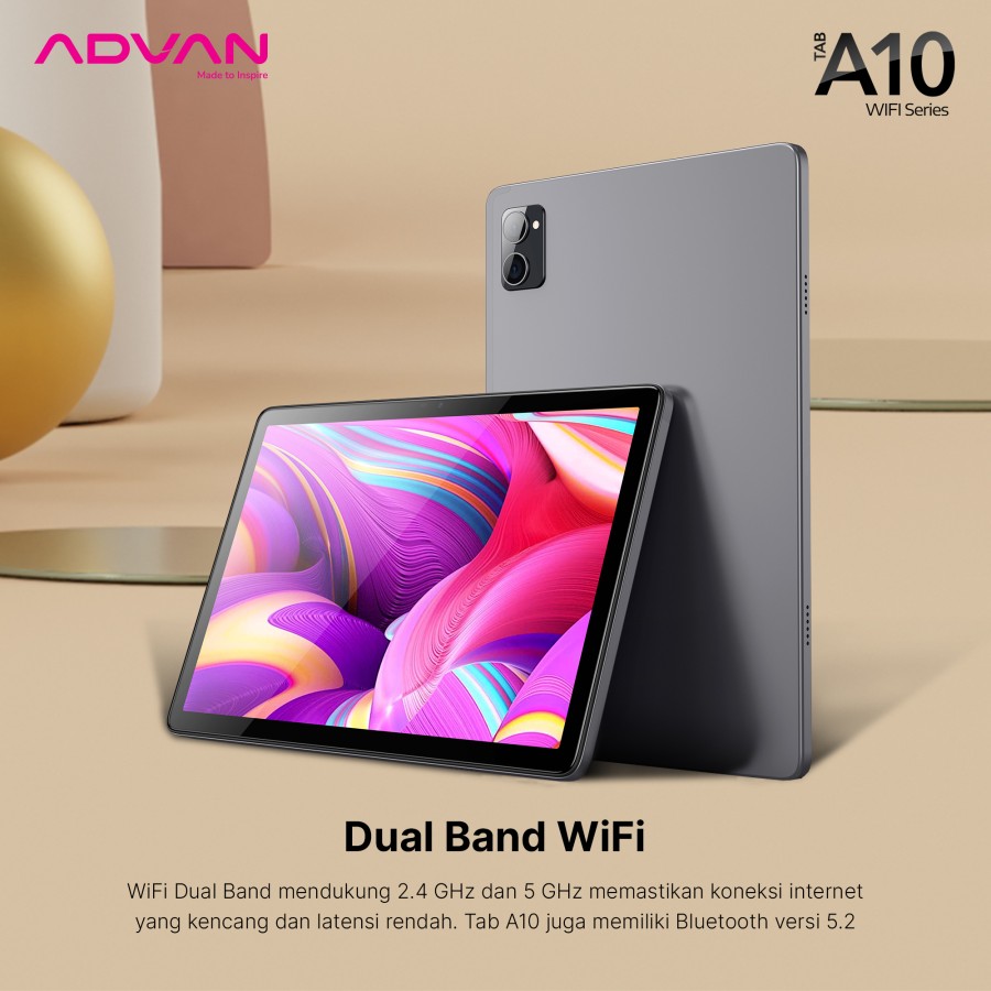 ADVAN TAB A10 Wifi ram 4GB internal 64GB 10.1" IPS Screen Tablet Android 14 5000mAh Harga  1,275,000 Ringgit*Penghantaran Percuma