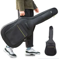 Tas gitar oxford case double strap waterproof Tas Gitar Klasik / Elektrik Ransel Soft Case Sarung Guitar