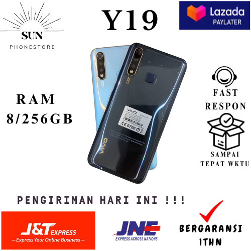 HP Y19 RAM 8/256GB GARANSI TOKO 1THN // BISA COD Harga 650,000 rupiah*Gratis Ongkir