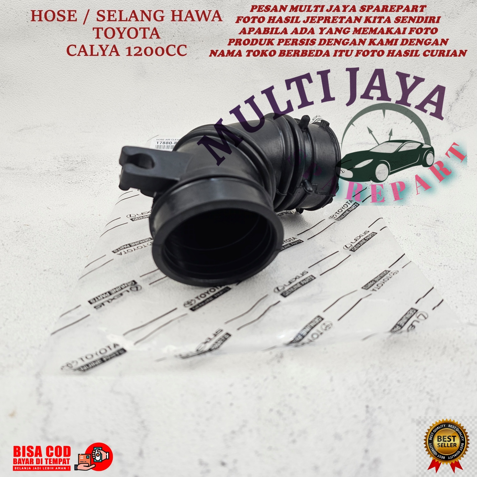 HOSE SELANG HAWA TOYOTA CALYA 1.2 1200CC Harga 55,000 rupiah*Gratis Ongkir