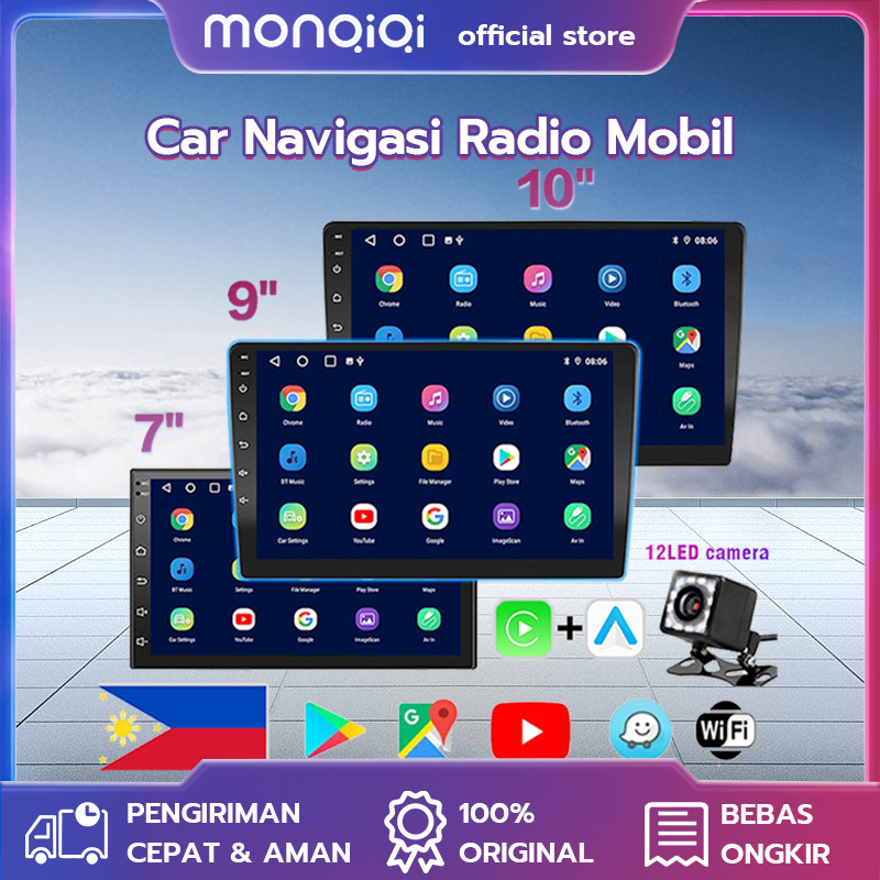 Monqiqi headunit Android and Oggy RAM memory 32GB 9 inch car navigation car radio 2GB 4GB RAM 32GB ROM Android 11 head Harga 869,465 rupiah*Gratis Ongkir