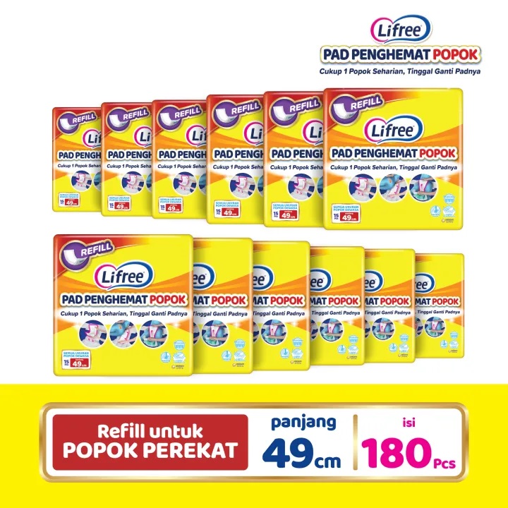 Lifree Pad Penghemat Popok 15 pcs isi 12 bags [Karton] - Merek Lifree Harga 416,400 rupiah*Gratis Ongkir