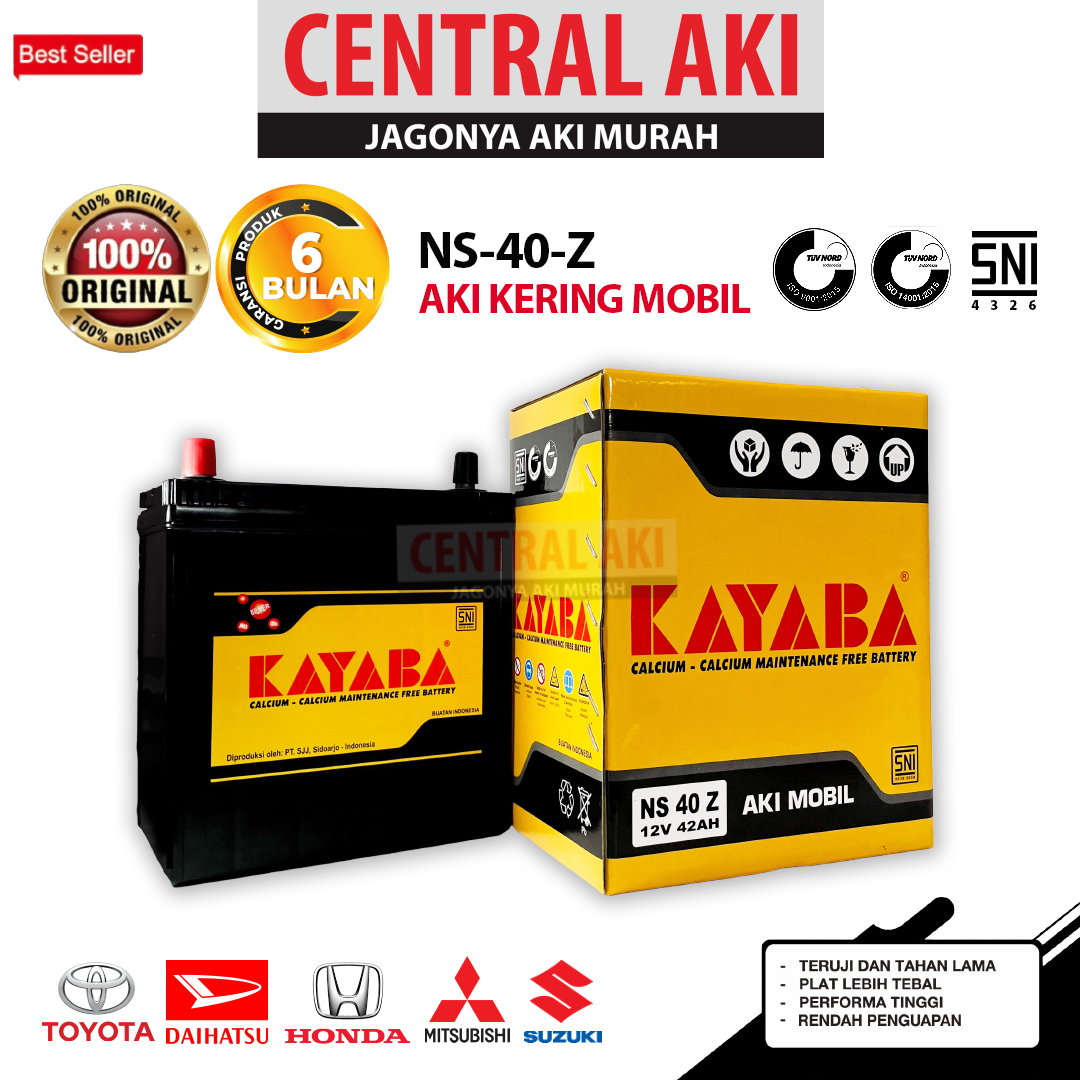 Kayaba Ns40Z 12V 42Ah Car Battery Dry Accu Toyota Avanza Xenia Grandmax Apv Terios Rush Grandmax L300 Carry Atoz Zebra Luxio Swift Wet Battery Car Battery Harga 730,900 rupiah*Gratis Ongkir