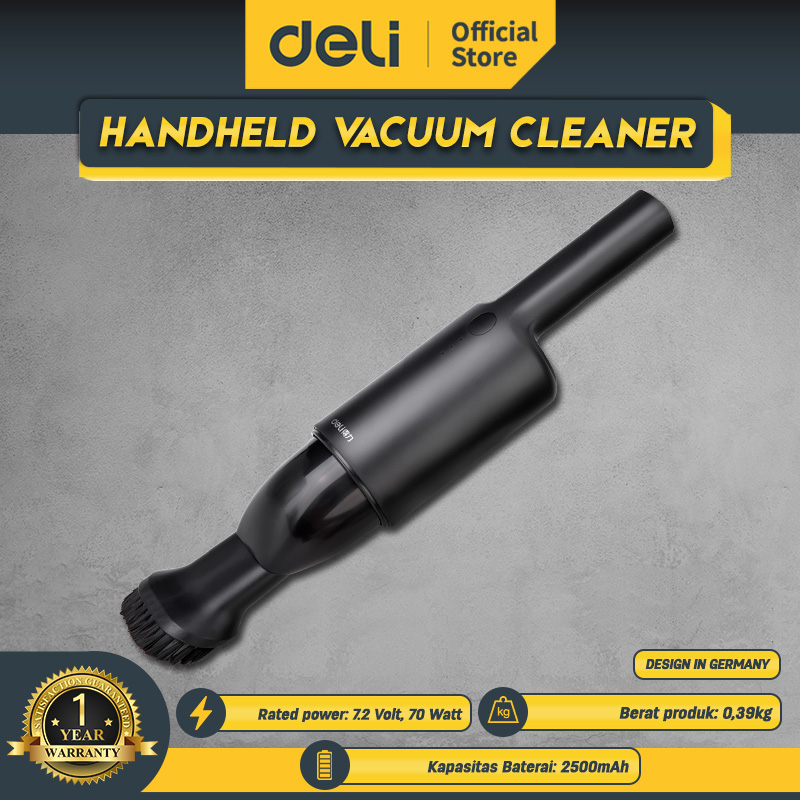 Deli Vacuum Cleaner Penyedot Debu Mobil Wireless Portable DL881070 Harga 485,000 rupiah*Gratis Ongkir