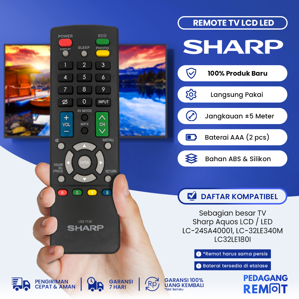  NKF Nuevo GB147WJN1 - Mando a distancia de TV para Sharp TV  LC-32LE265M LC-40LE265M : Electrónica