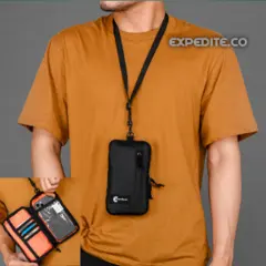 EXPEDITE.CO Tas HP Hanging Wallet Dompet HP Uang Kartu Gantung Leher Pria Wanita Waterproof