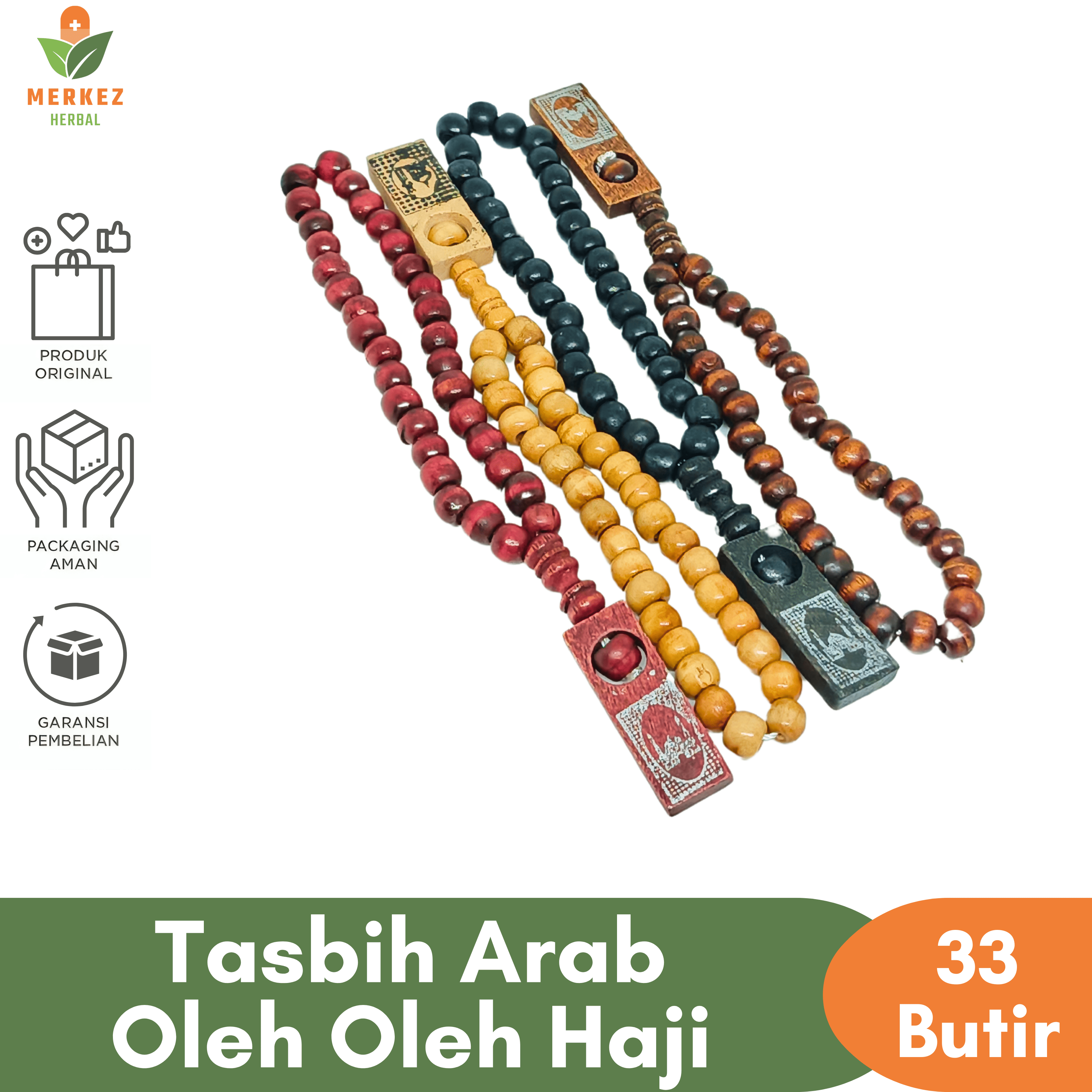 Tasbih Kayu Kecil 33 Butir Murah Souvenir Oleh Oleh Haji Dan Umroh | Tasbih Sholat Alat Dzikir