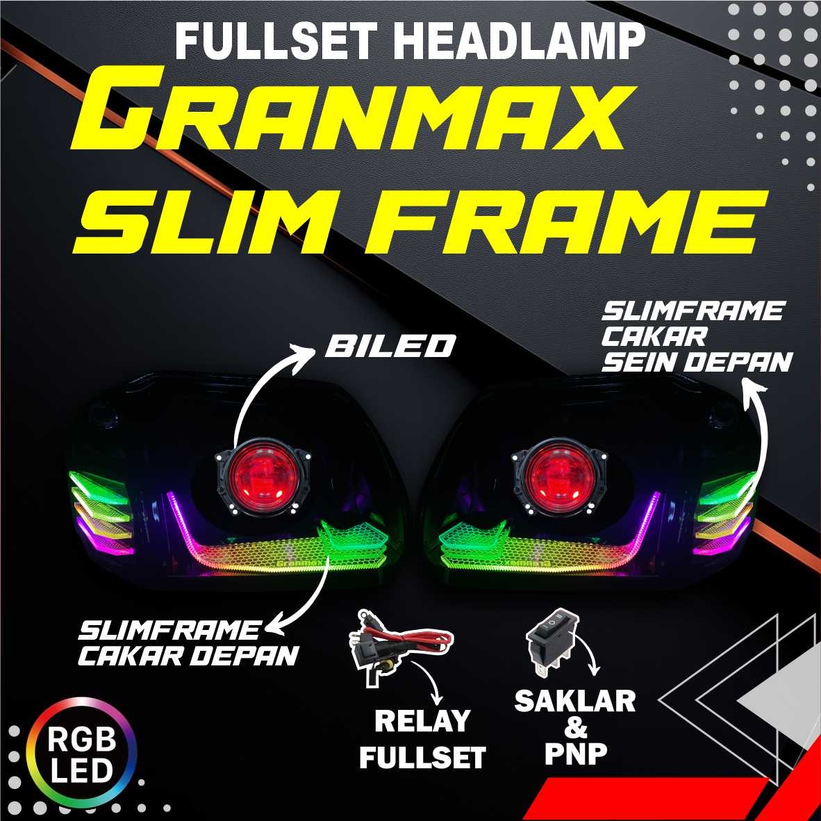 Grandmax fullset headlamp slimframe claw RGB + biled pnp | slime frame Grandmax fullset pnp Harga 5,100,000 rupiah*Gratis Ongkir
