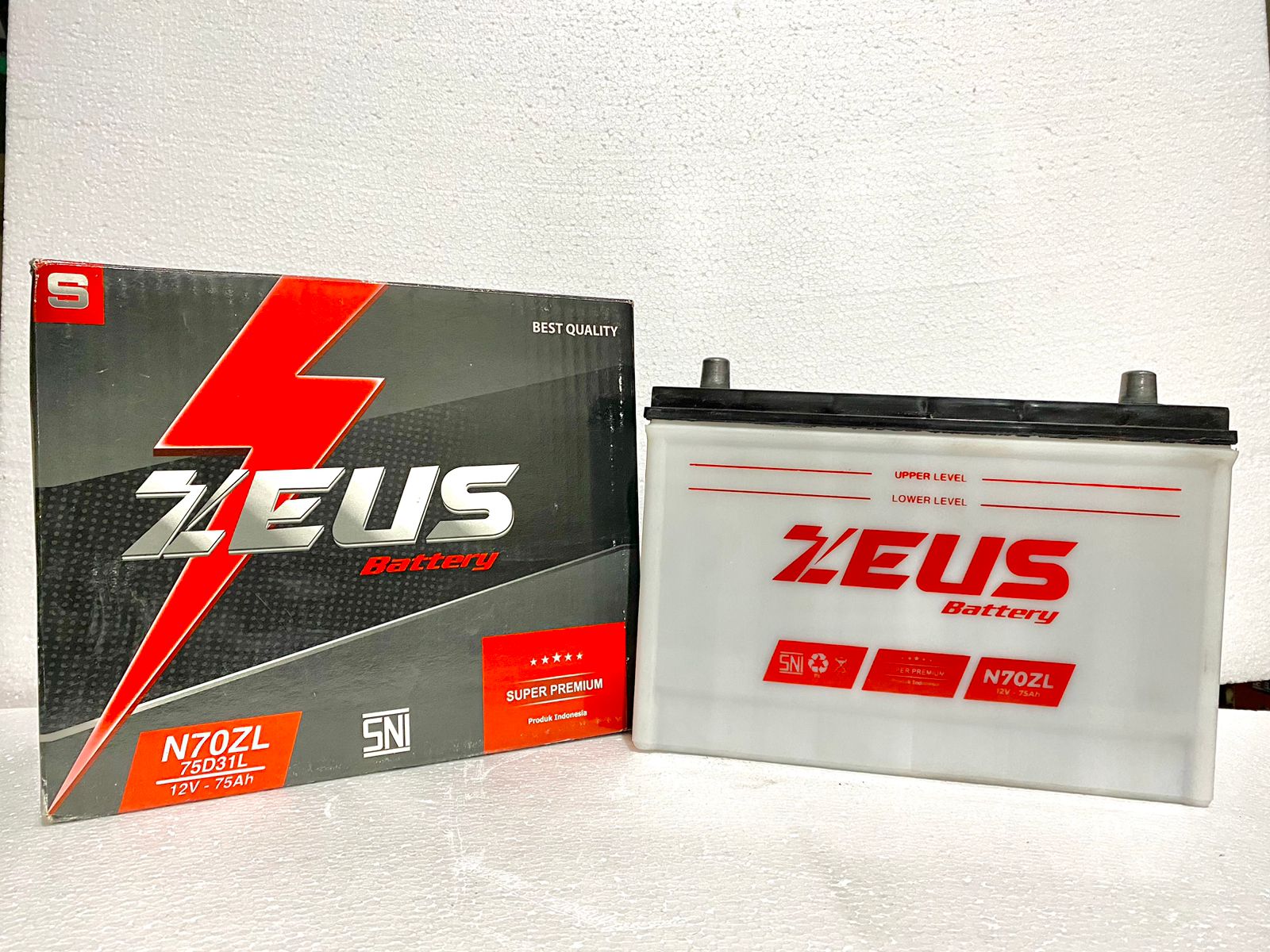 Aki MOBIL Toyota Kijang Standard, Kijang Grand ZEUS Battery N70ZL Aki Conventional Harga 1,112,650 rupiah*Gratis Ongkir
