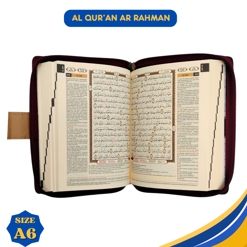 Al Quran Ar Rahman A6 Alquran Resleting Cantik Terjemahan Dan Tajwid Quran Terjemah Kecil