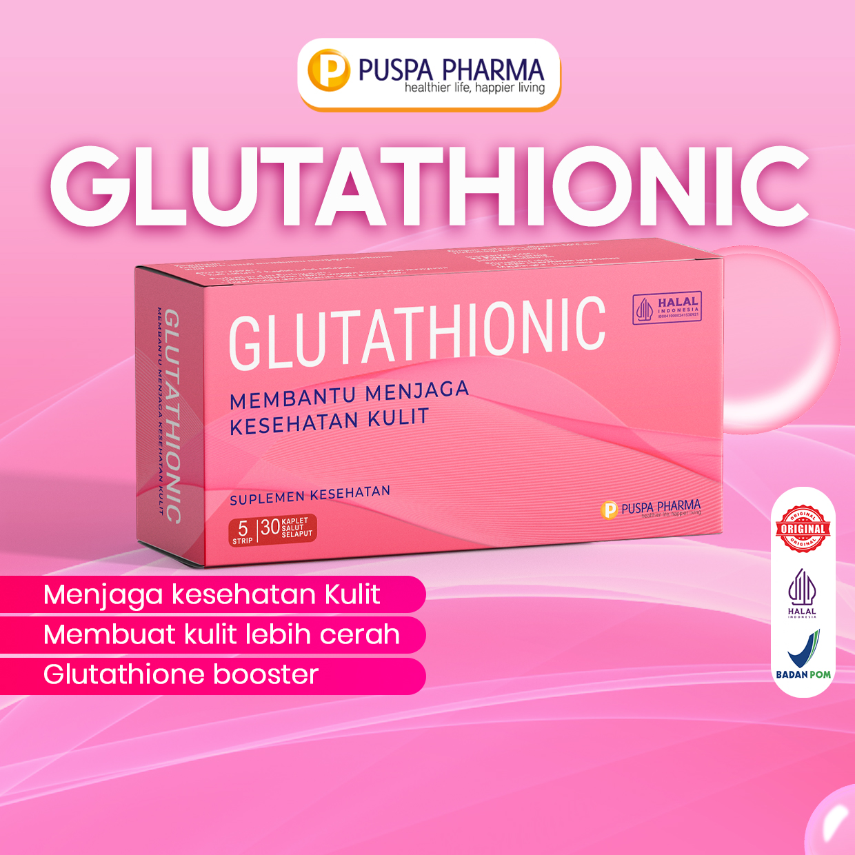 jual glutathione di apotik Glutathionic Glutathionic Kapsul 30 Suplemen Kesehatan Suplemen Glutathione 6 Strip - Lazada Meprothion 500 Mg Tablet 1