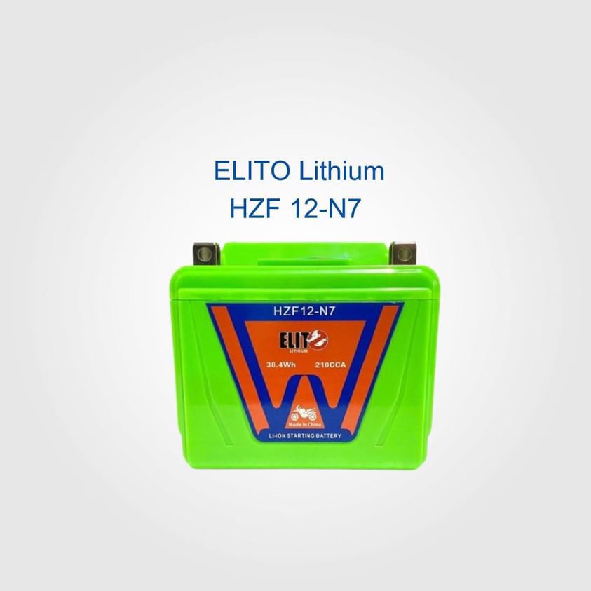 Aki Motor Elito LIthium HZF12N-7 MTX9 Untuk TVS Apache 150 210 CCA Harga 1,200,000 rupiah*Gratis Ongkir