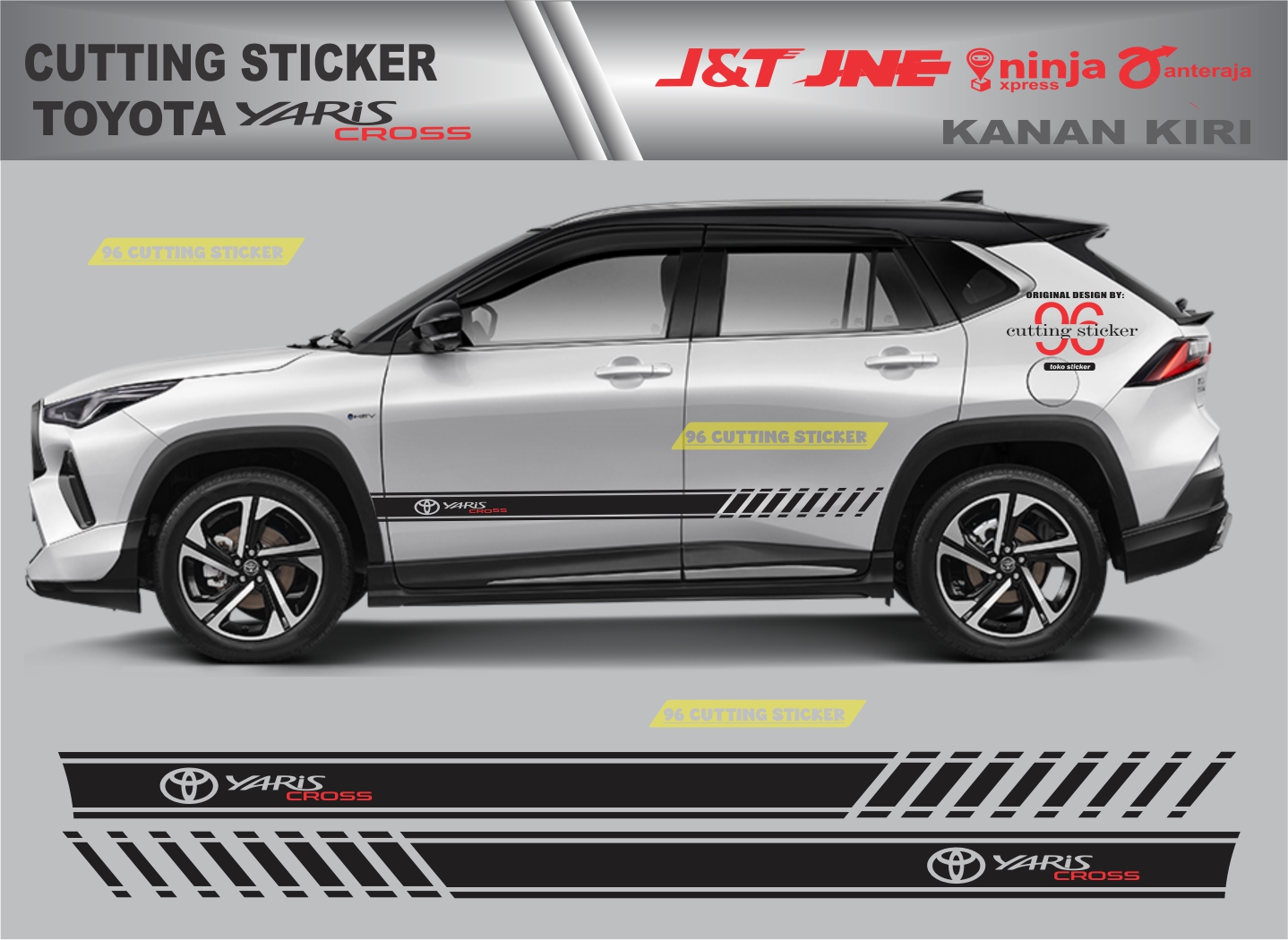Sticker cutting variasi Toyota Yaris Cross Harga 65,000 rupiah*Gratis Ongkir