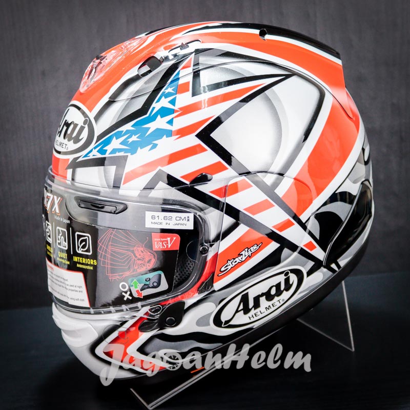 ARAI HELM RX-7X HAYDEN LAGUNA | RED WHITE | ARAI RX7X SINGLE VISOR Harga 11,600,000 rupiah*Gratis Ongkir