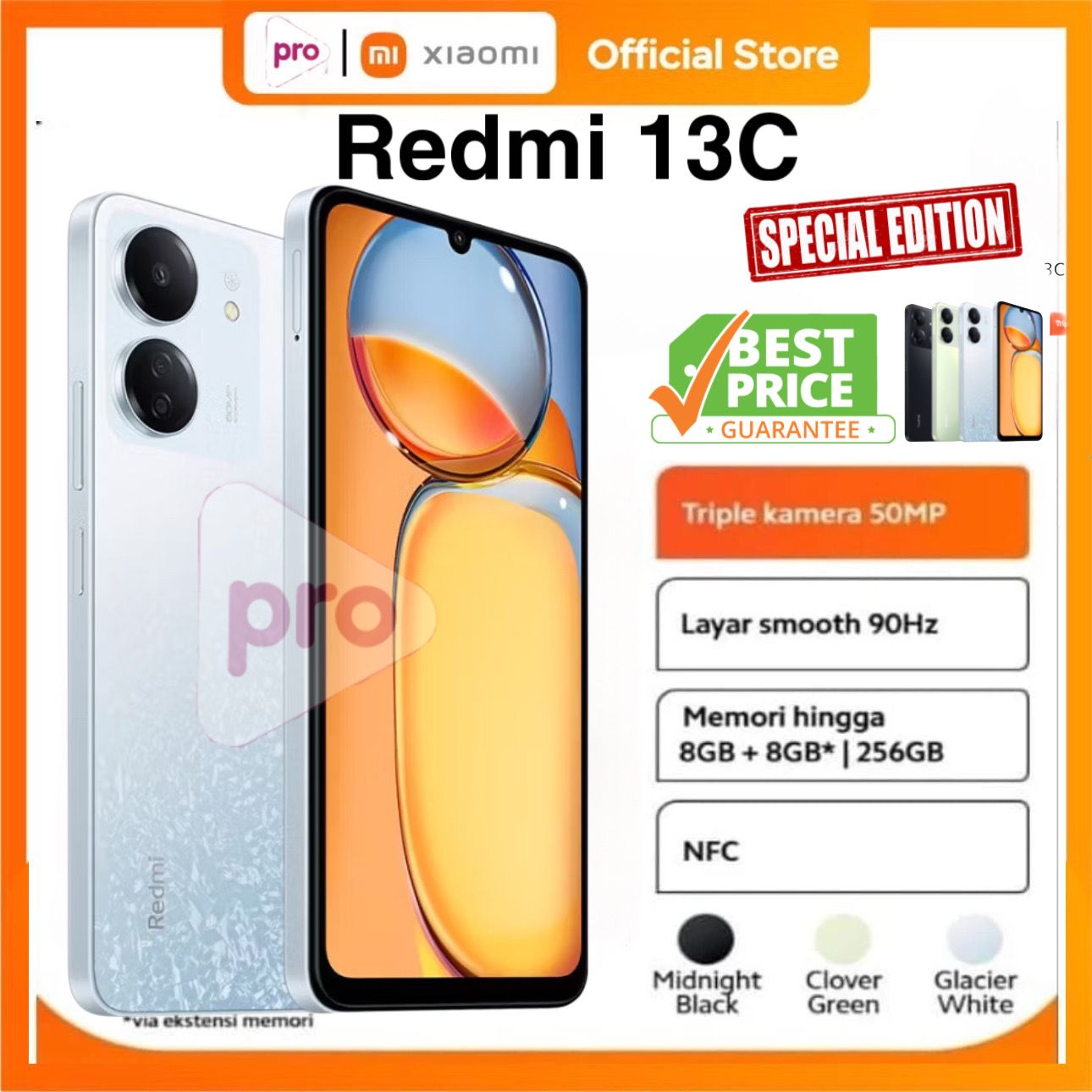 Xiaomi Redmi 13C Nfc 8/128Gb 8/256Gb Mediatek Mt6769Z Helio G85 2 Year Warranty Harga  1,188,000 Ringgit*Penghantaran Percuma